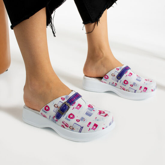 Медицинско сабо с гел стелка от естествена кожа /