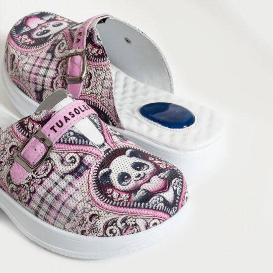 Анатомични кожени чехли с мека гел стелка /