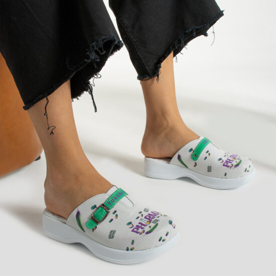 Анатомични кожени работни чехли с гел стелка /