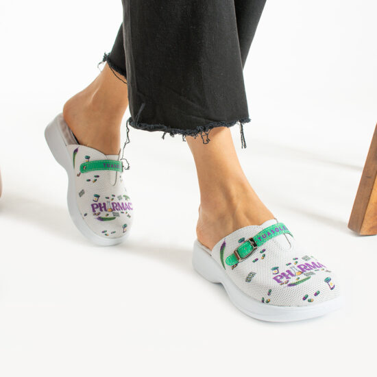 Анатомични кожени работни чехли с гел стелка /