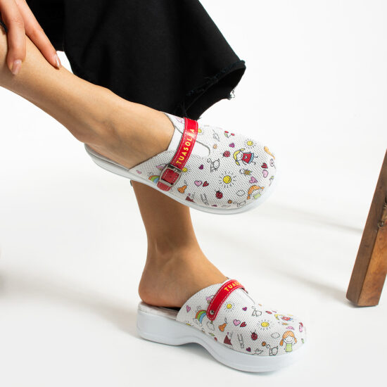 Alternative view of Работни чехли от естествена кожа с гел стелка