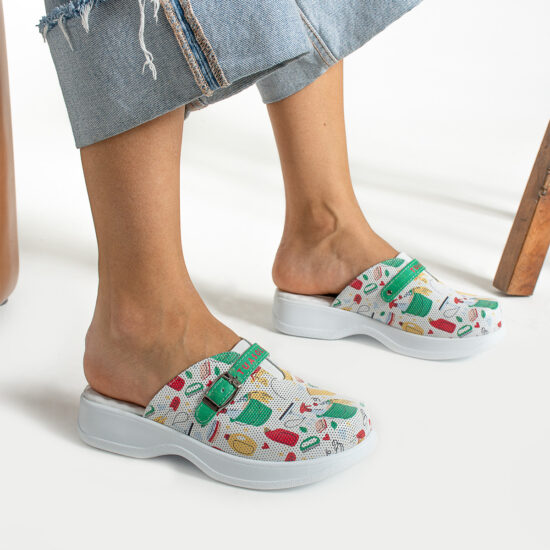 Работни чехли от естествена кожа с гел стелка /