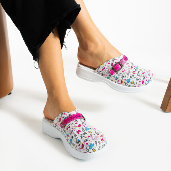 Работни чехли от естествена кожа с гел стелка /