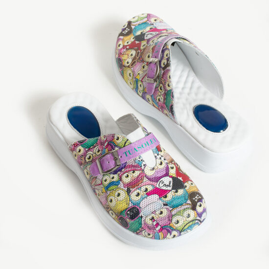 Анатомични кожени чехли с мека гел стелка /