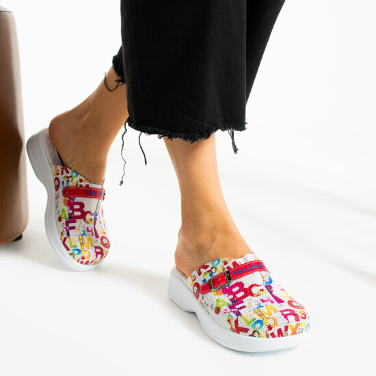 Alternative view of Работни чехли от естествена кожа с гел стелка