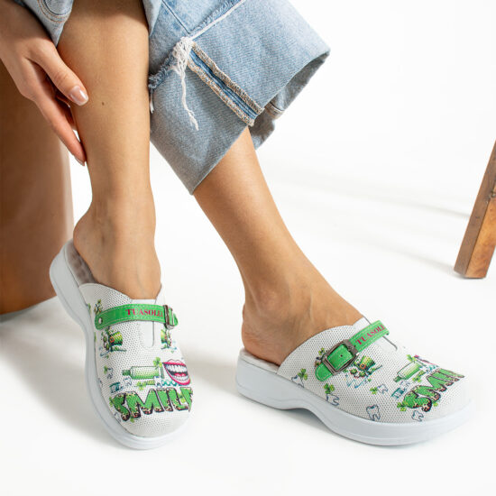 Alternative view of Анатомични чехли от естествена кожа с гел стелка