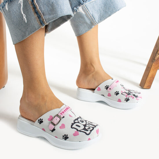 Dog Lover Анатомични чехли от естествена кожа с гел стелка /