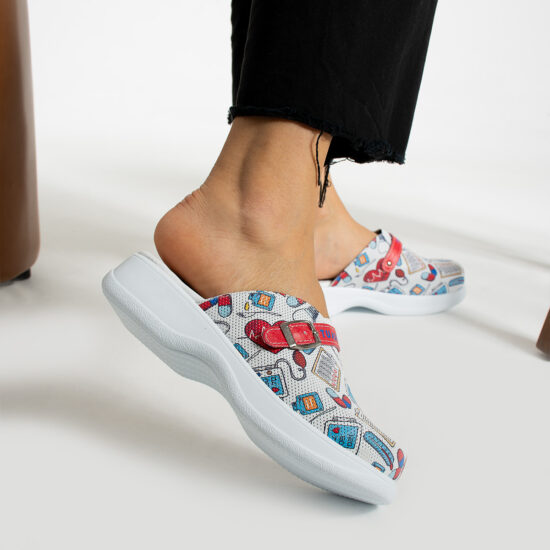 Медицинско сабо от естествена кожа с гел стелка /