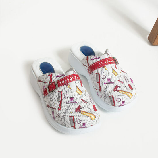 Alternative view of Работни чехли от естествена кожа с гел стелка