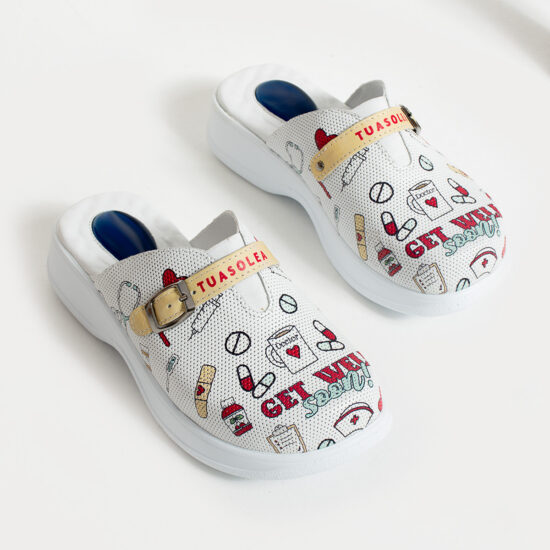 Alternative view of Медицинско  сабо от естествена кожа с гел стелка