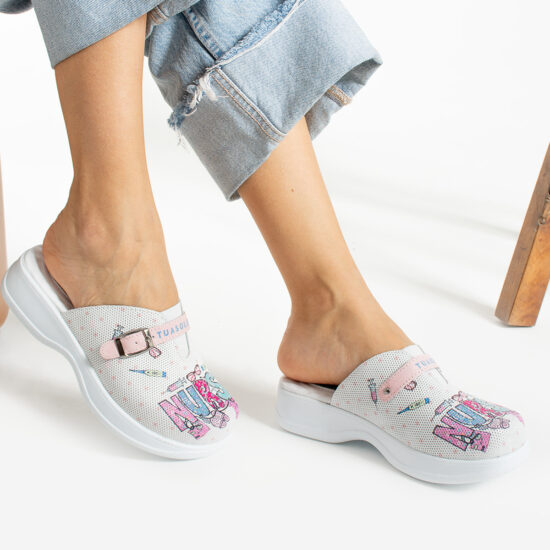 Alternative view of Медицинско  сабо от естествена кожа с гел стелка