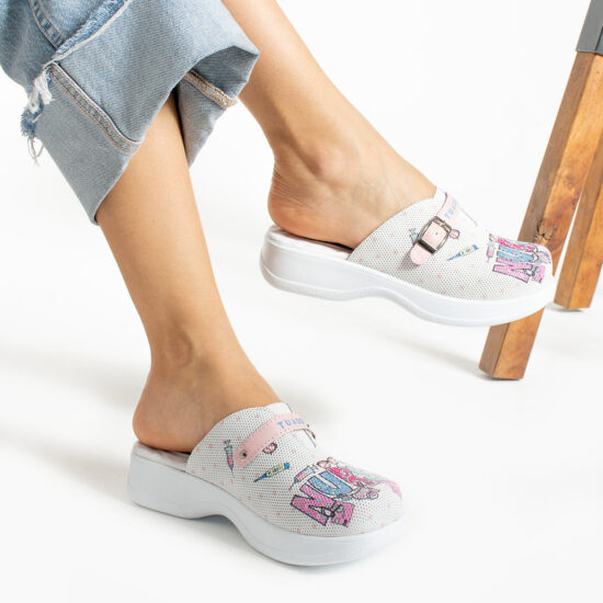 Медицинско сабо от естествена кожа с гел стелка /