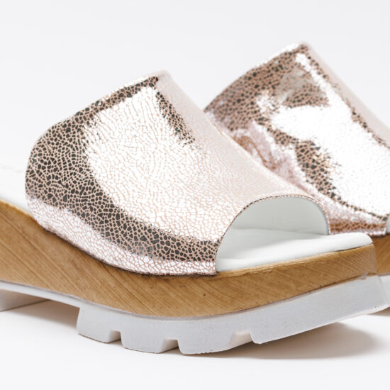 Majesty Анатомични чехли на платформа от естествена кожа /