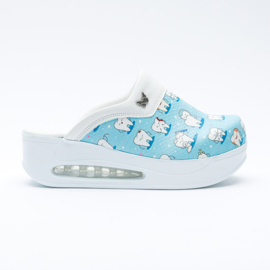 Alternative view of Анатомични работни чехли на платформа от еко кожа