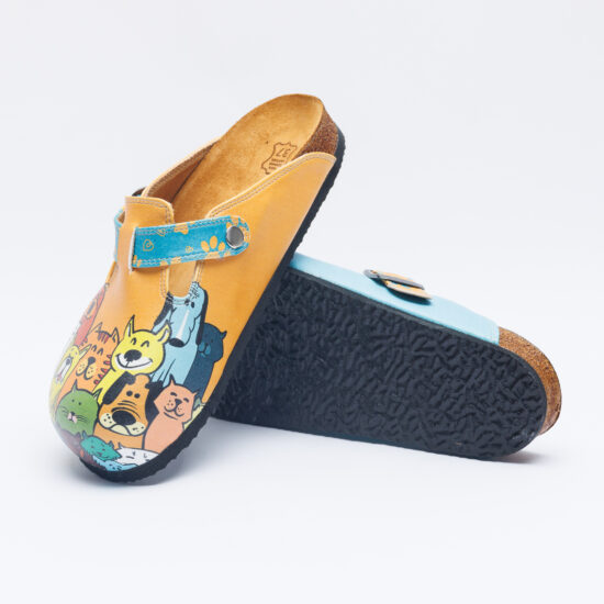 Paw Parade Ортопедични чехли със стелка от естествен велур /