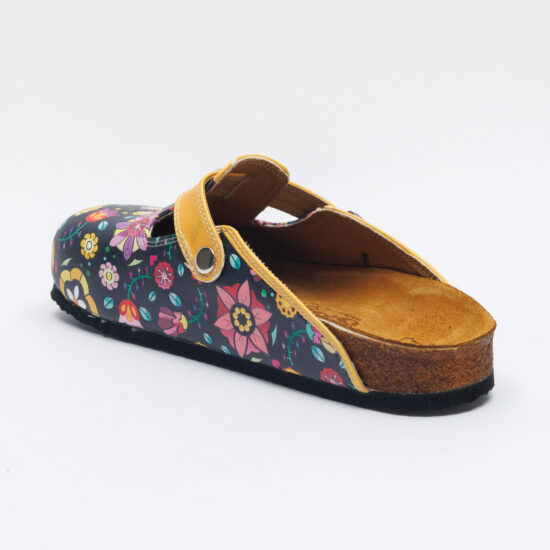 Midnight Garden Ортопедични чехли със стелка от естествен велур /