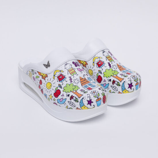 Работно анатомично сабо от естествена кожа /