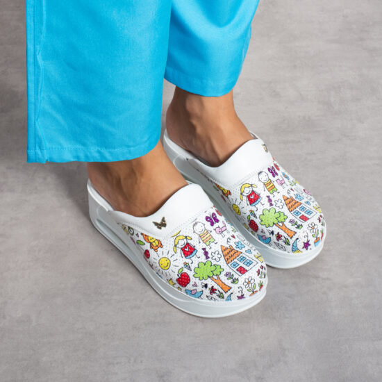 Alternative view of Работно анатомично сабо от естествена кожа