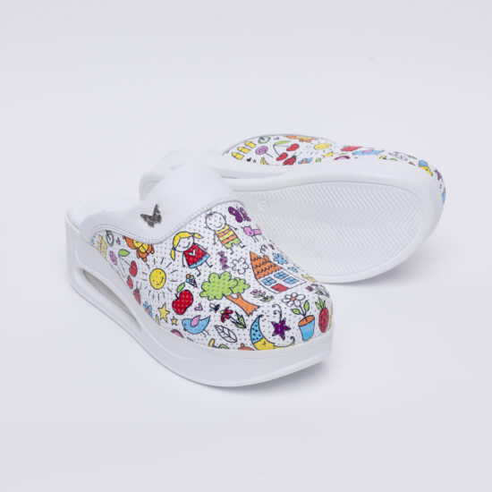 Работно анатомично сабо от естествена кожа /