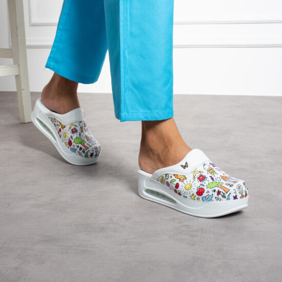 Работно анатомично сабо от естествена кожа /