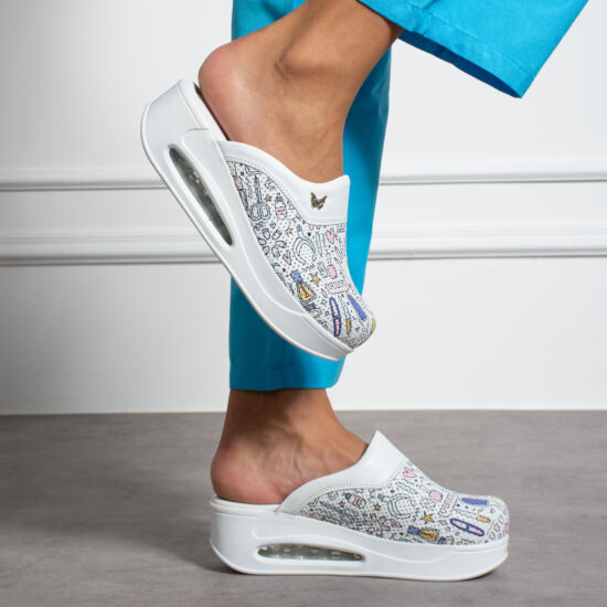 Alternative view of Работно анатомично сабо от естествена кожа