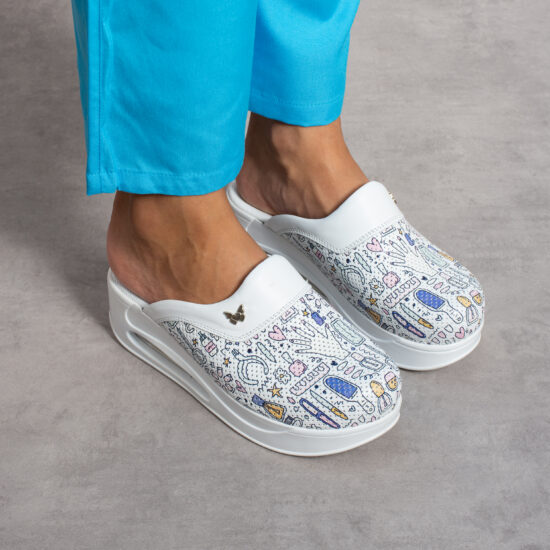 Работно анатомично сабо от естествена кожа /