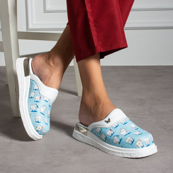 Анатомични чехли от естествена кожа за зъболекари /