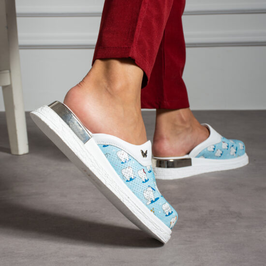 Анатомични чехли от естествена кожа за зъболекари /