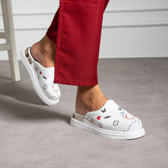 Alternative view of Медицински анатомични чехли от естествена кожа