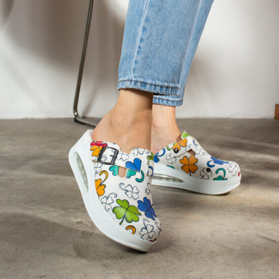 Дамско анатомично работно сабо на платформа /