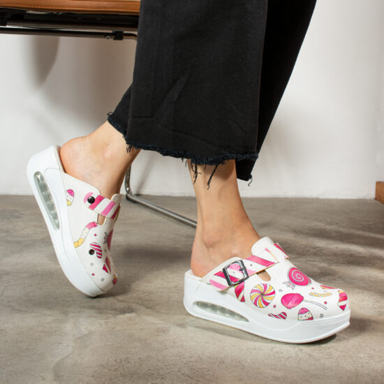 Дамско анатомично работно сабо на платформа /