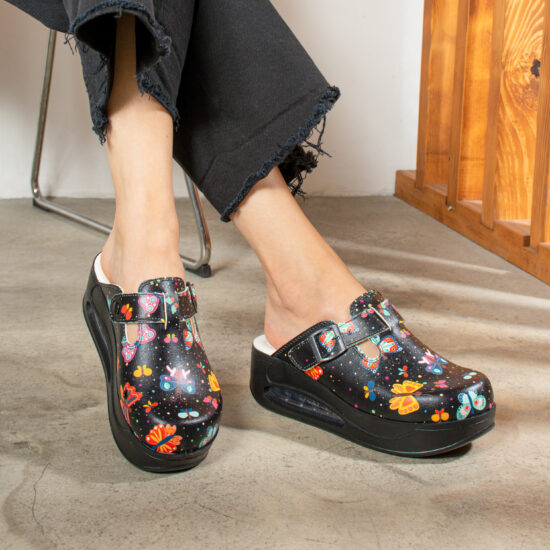 Дамско анатомично работно сабо на платформа /