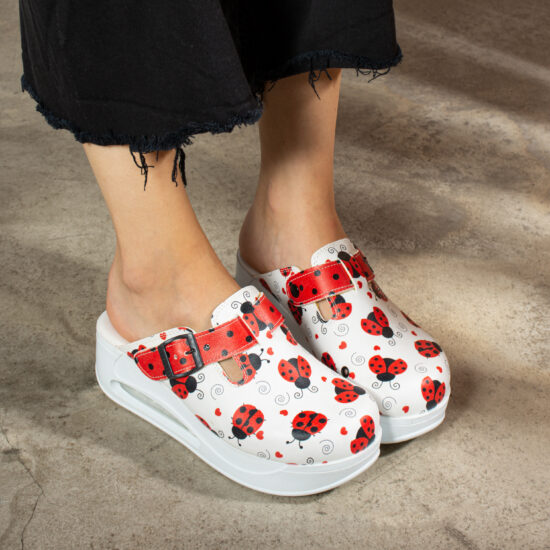 Alternative view of Дамско анатомично работно сабо на платформа