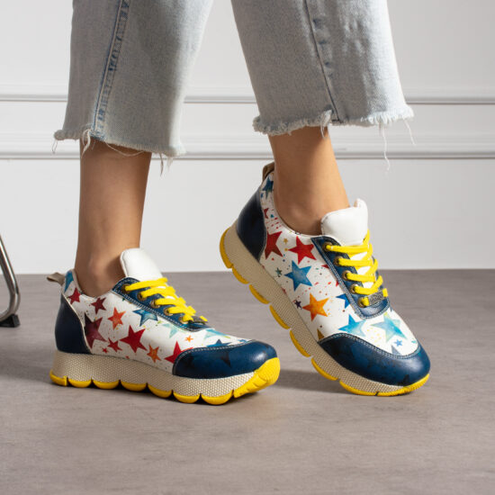 Alternative view of Дамски цветни маратонки с оригинален дизайн