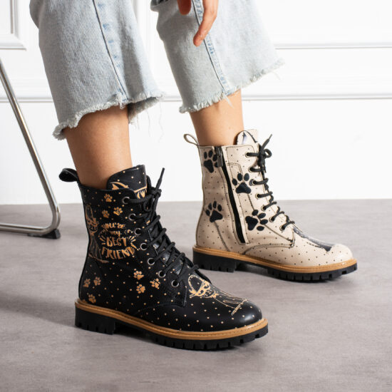 Alternative view of Дамски боти от естествена кожа в различен цвят