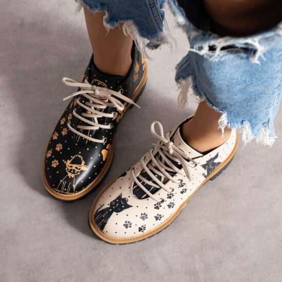 Alternative view of Дамски модерни боти с принт от естествена кожа