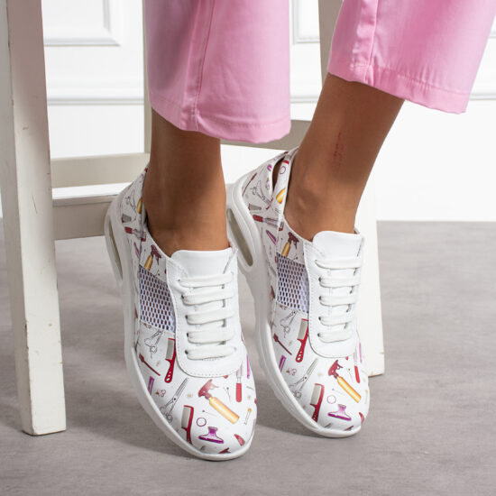 Alternative view of Работни маратонки за фризьори от естествена кожа