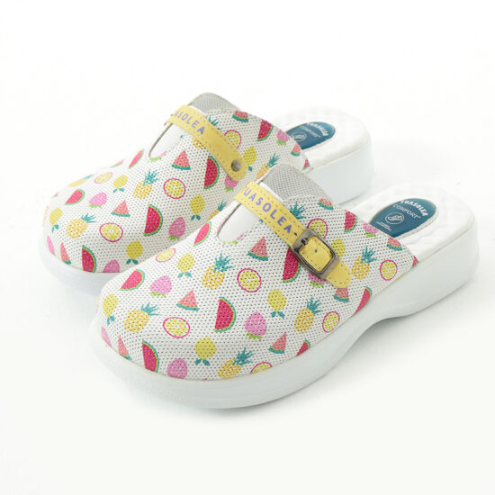 Fruity Работни чехли от естествена кожа с гел стелка /