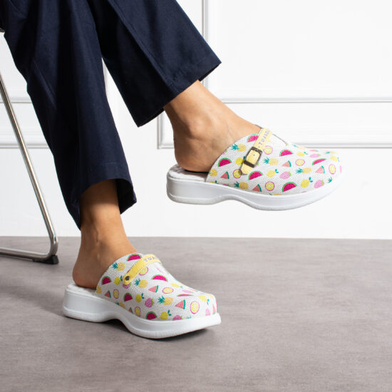 Fruity Работни чехли от естествена кожа с гел стелка /