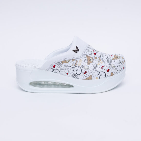 Alternative view of Медицински чехли на платформа от естествена кожа