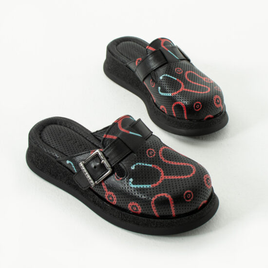 Nocturnia Анатомични медицински чехли от естествена кожа /