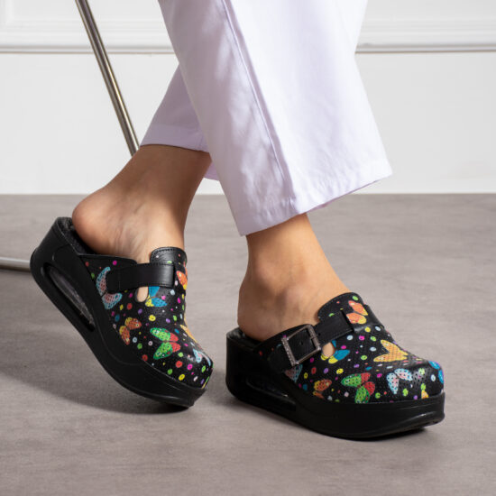 Alternative view of Анатомични чехли на платформа от естествена кожа