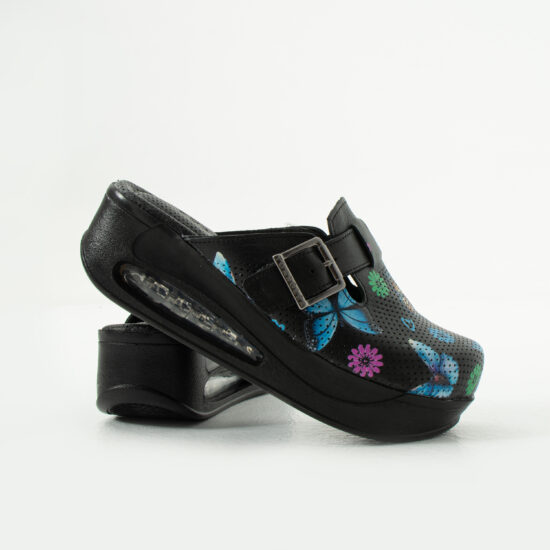 Анатомични чехли на платформа от естествена кожа /