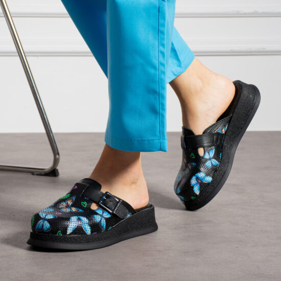 Alternative view of Анатомични работни чехли от естествена кожа