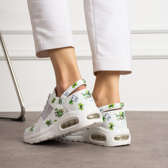 Работни маратонки от естествена кожа за зъболекари /