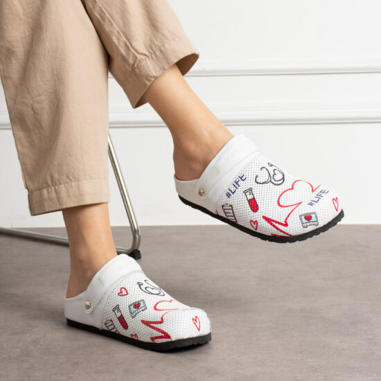 Дамски ортопедични чехли от естествена кожа /