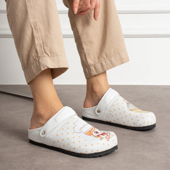 Дамски ортопедични чехли от естествена кожа /