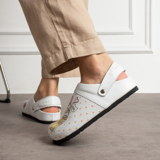 Дамски ортопедични чехли от естествена кожа /