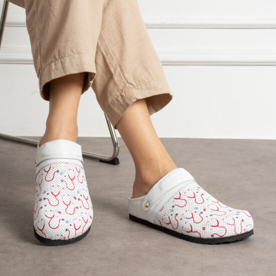 Alternative view of Дамски ортопедични чехли от естествена кожа