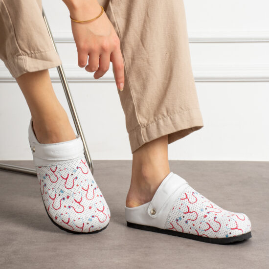 Medi Pulse Дамски ортопедични чехли от естествена кожа /